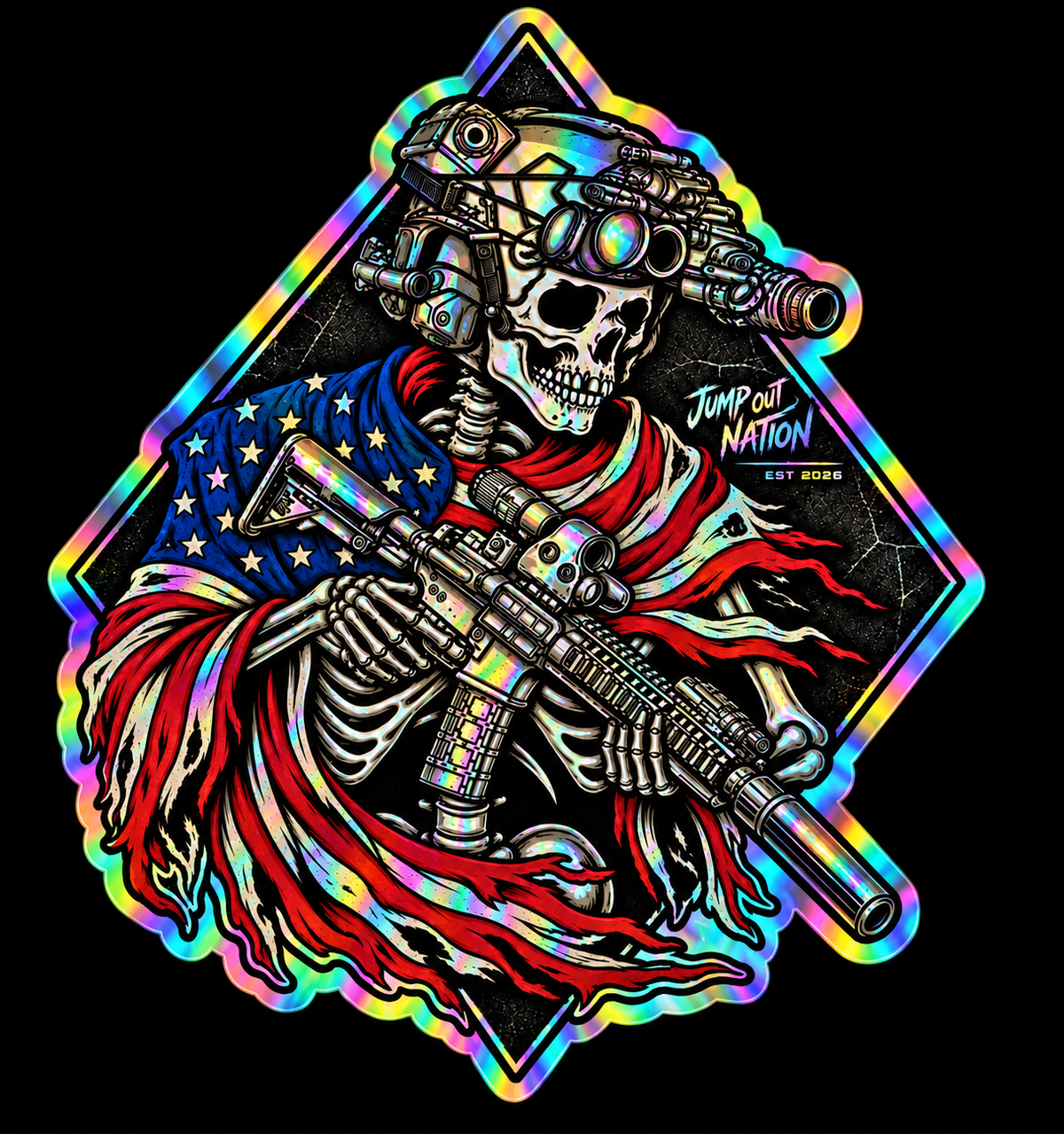🇺🇸 American Goon — Holographic Sticker
